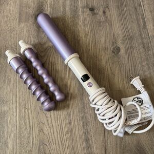 Monat Endless Curls Interchangeable Purple and White Styling Wand